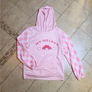 Pink Sanrio My Melody Checkered Hoodie
